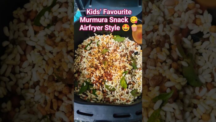 Healthy Munching! Airfryer Murmura Snack 🌿✨#foodshorts #mishiprisha #recipe 😘