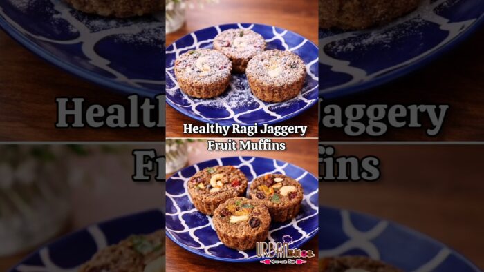 #Healthy Ragi Jaggery Fruit Muffins #No Refined Sugar Muffins #Air Fryer & Oven RecipeOR #urbanbites