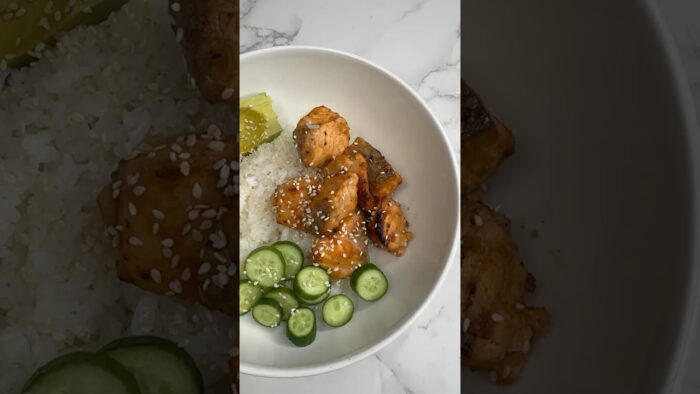 Honey Garlic Salmon Bites