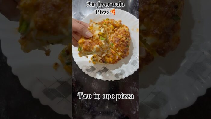 How To Make Pizza In Air Fryer | Pizza Recipe In Air Fryer #shorts #viral #youtubeshorts