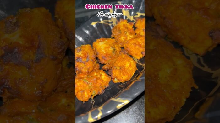 Juicy chicken tikka in air fryer 😍 #shorts #highlights #chicken #viral #love #foryou