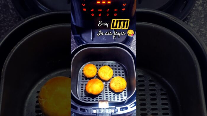 Litti in Air Fryer 👌 Litti Chokha recipe desi style #shorts #ytshorts