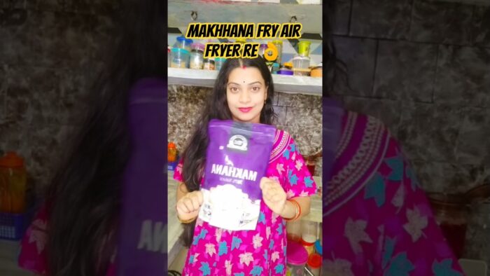 Makhhana fry Air fryer #vairalshort #minivlog #youtubeshorts #recipe #airfryer cook#dalyvlog