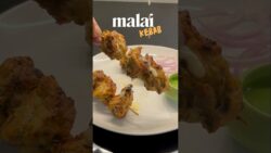 Malai Chicken Kebab in Air Fryer | Crispy Outside, Creamy Inside #shorts #recipe #kebab #ytshorts