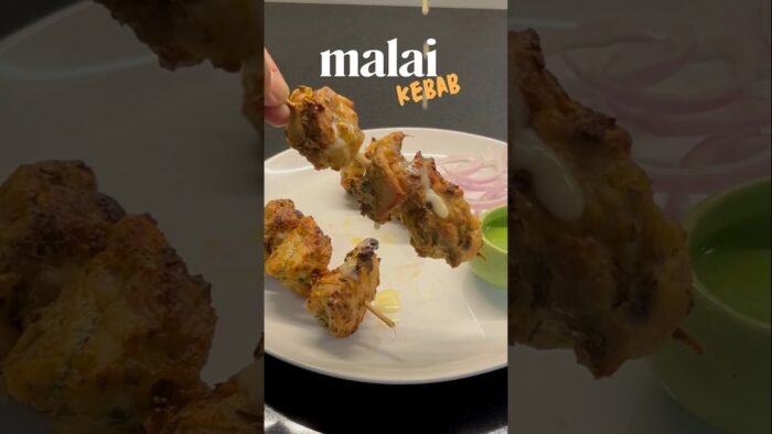 Malai Chicken Kebab in Air Fryer | Crispy Outside, Creamy Inside #shorts #recipe #kebab #ytshorts