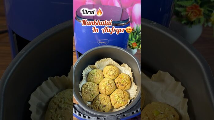 Nankhatai In Airfryer🔥#viralvideo#recipe#cooking#food#shorts#easyrecipe#bake#cookies#asmr#ytshorts