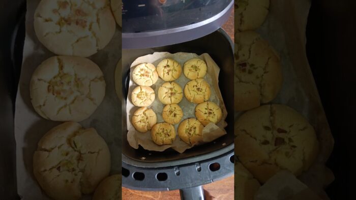 Nankhatai Recipe in Air Fryer 👌 #snacks #shorts #youtubeshorts