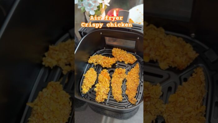 No-Oil Crispy Chicken in Air Fryer | Easy & Healthy Chicken Recipe#fyp#recipe#shorts#viral#chicken