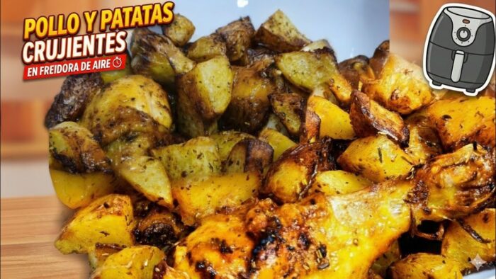 ✨ POLLO ASADO 🍗🥔 CON PATATAS EN FREIDORA DE AIRE ✨