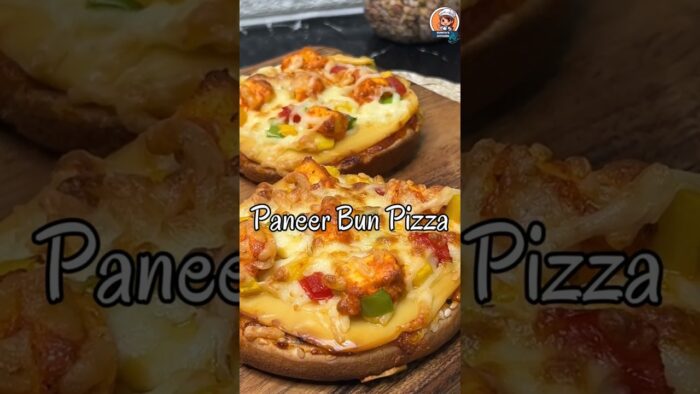 Paneer ka mazedaar twist! | Paneer Bun Pizza #shorts #Paneertikka #pizza #easyrecipe #recipe