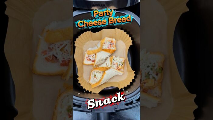 Party Cheese Bread 😋 #shorts #food #airfryer #bread #cheese #recipe #snacks #tasty #youtubeshorts