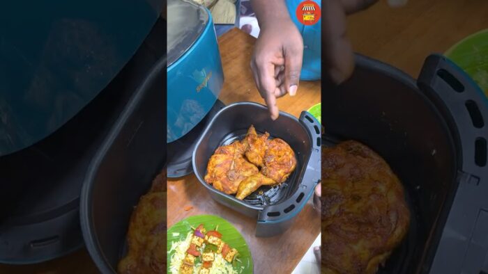 Pollo tandoori viral sin aceite en freidora de aire🫣 #shorts #viralshorts #reels #tendencia #ytsh…
