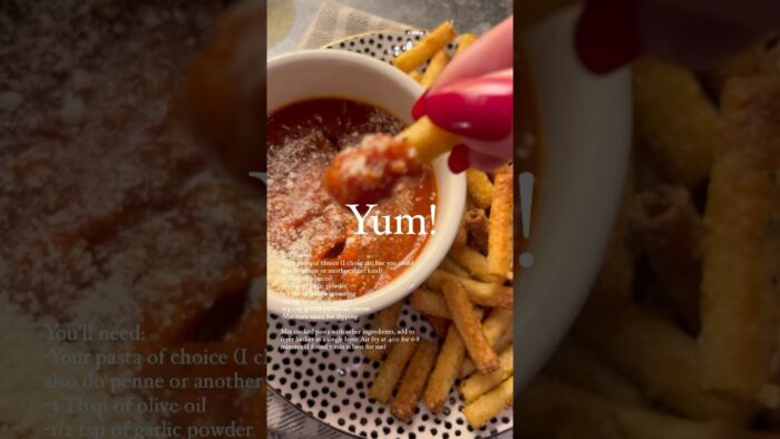 Super Easy Air Fryer Pasta Chips: see more at savannabrooke.com