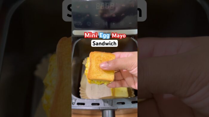 The Famous Egg Mayo Sandwich in Airfryer – Mini Version 😅 #viralairfryer #yt #reel #eggmayosandwich