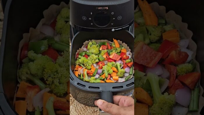 Veggies in Air Fryer 👌 | Weight Loss Recipe #yt #ytshorts #trendingshorts #shorts