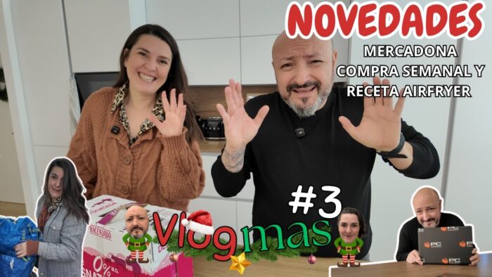 Vlogmas 3 🎄 ME pongo MUY NERVIOSA 😬 Receta en AIRFRYER o SATISF😂 Compra MERCADONA