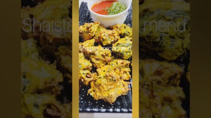 Zero Oil Palak Pakoda in Airfryer recipe💚Easy & Quick pakoda #shortsviral #viral #trending #airfryer