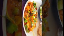 air fried puri with that silky poached egg gravy #cooking #foodshorts #recipe