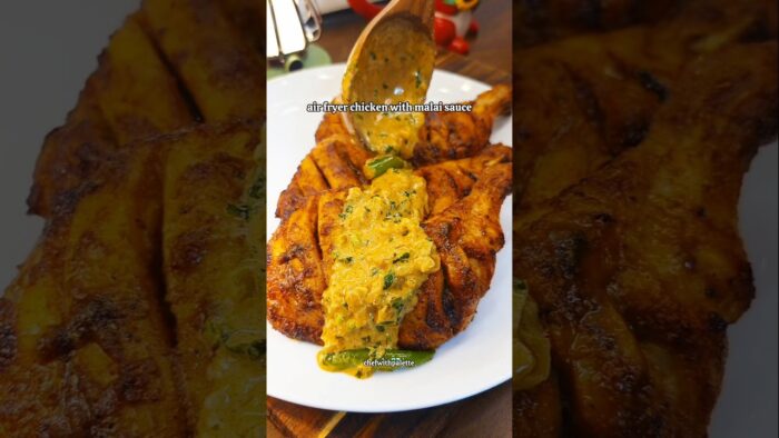 air fryer chicken with malai sauce #airfryer #chicken #recipe #food #easyrecipe #yummy