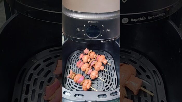 mushroom tikka in air fryer #airfryer #food #recipe #ytshorts #yt #cooking #mushroom