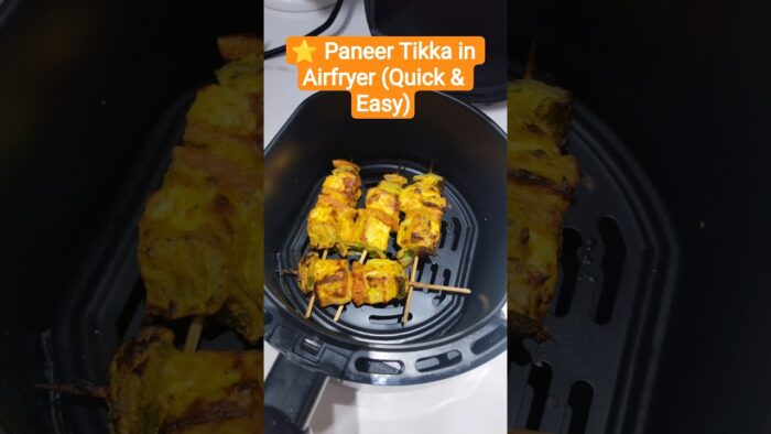 simple, tasty, 😋 restaurant-style Paneer Tikka recipe in Airfryer 👇#shorts #foodlover😍#Airfryer