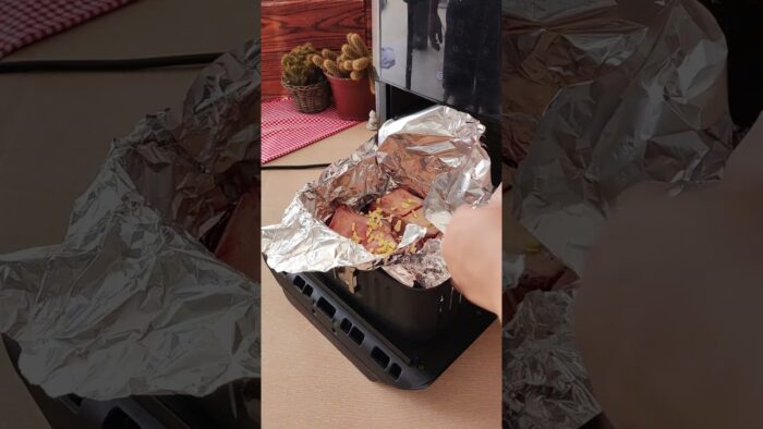 Agora ele só faz isso na air fryer pro jantar! #costela #receitas #culinaria #carne #airfryer #dicas