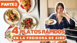 4 RECETAS SÚPER FÁCILES Y RÁPIDAS EN LA FREIDORA DE AIRE | Cenas listas en unos minutos ⏰🫑🥩🍅