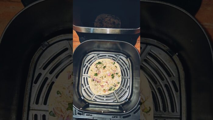 5 min Leftover Rice Recipe In Airfryer #leftover #shortsvideo #shorts #reels #recipe #cooking #food