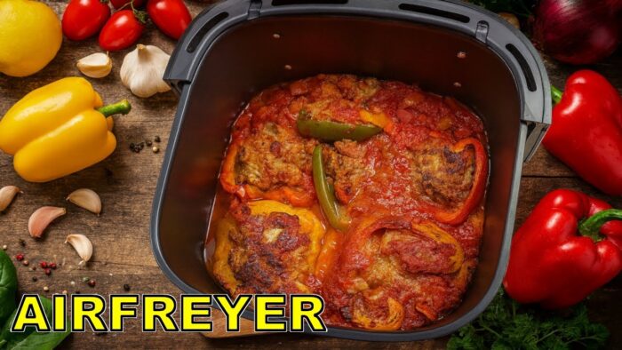 AIRFRYER REZEPT GEFÜLLTE PAPRIKA SCHNELL EINFACH & LECKER