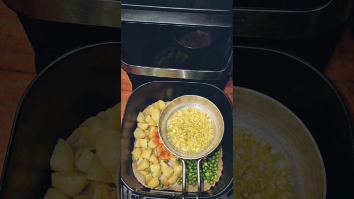 Air Fryer Aloo Matar Curry – Super Easy & Delicious! #zerooilcooking #recipe #shorts #reels #cooking