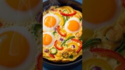 Air Fryer Delicious Omelette #vegetable egg omelette#recipe #breakfast #cooking#food.