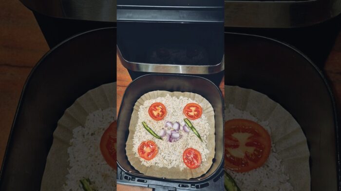 Air Fryer Tomato Rice – 15 Minute Recipe #shortsvideo #shorts #reels #recipe #cooking #food #pulao