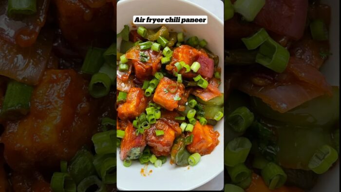 Air fryer chili paneer recipe ✨🤌 #food #ytshorts #shorts #tranding #viral