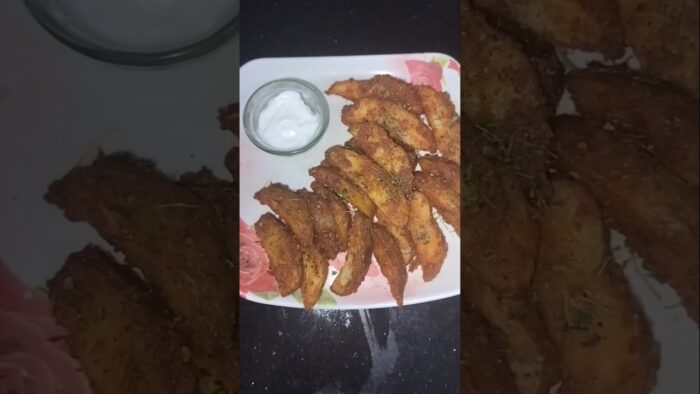 Air fryer potato wedges recipe 👌🔥#ytshorts #youtubeshorts #shortsfeed #viral #trending