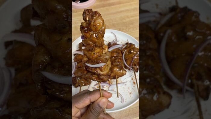 Airfryer Chicken Suya Recipe | Juicy Nigerian Suya with Peanut Butter Sauce