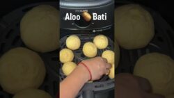 Aloo 🥔 Bati in Air fryer #shorts #short #viral #viralshorts #shortvideo #recipe youtubeshorts