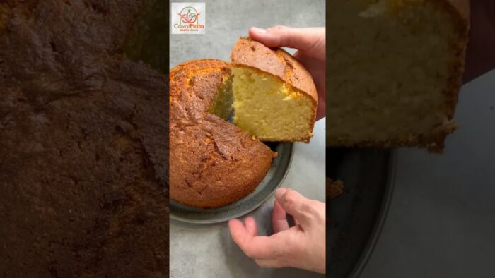 BIZCOCHO 🥧 DE YOGUR hecho en FREIDORA DE AIRE👩🍳😍, receta casera, tierno y esponjoso 💝