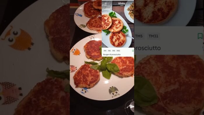 Burger di prosciutto con bimby tm6 #bimby #bimbytm6 #burger #prosciutto #cucinare