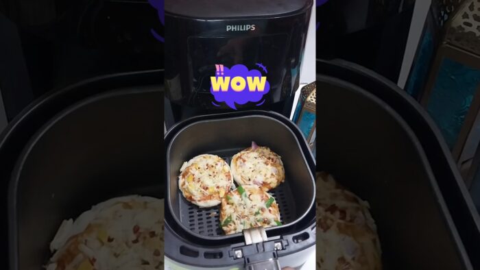 Cheese Burst Pizza in Airfryer |mini Cheese pizza recipe for kids lunch box