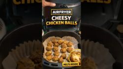 🧀Chicken Cheese balls Recipe 9 Golden outside•Cheesy inside#Airfryer#HighProtein#Chicken #Shorts