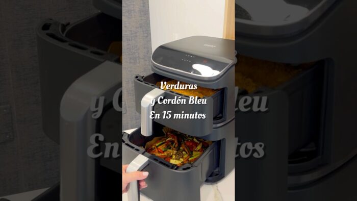 Cordon Bleu SALUDABLE + verduras irresistibles en 15 minutos #receta #freidoradeaire #verduras
