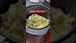 Creamy Roasted Broccoli 🥦Air Fryer me easy & healthy recipe 😍 #recipe #viral