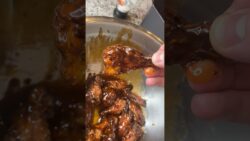 Crispy air fried bbq wings #recipe