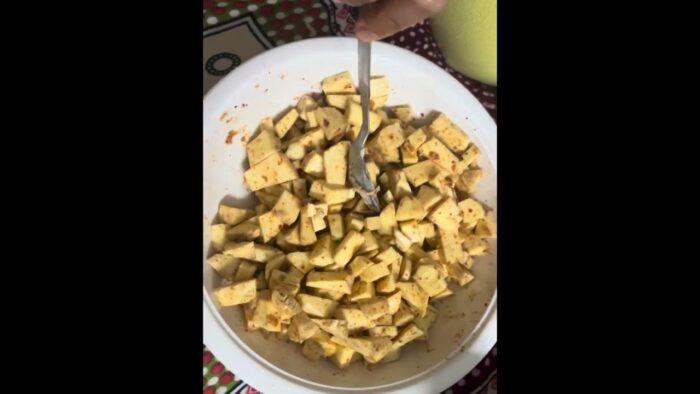 Crispy healthy Sweet Potato Chaat in Air Fryer | Shakarkandi ki chaat| #cooking #ytshorts #shorts