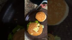 Day-10🎉🎈Airfryer Burger Recipe | Healthy & Crispy Burger at Home#food #recipe #shortsfeed # ...