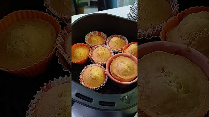 Easy Air Fryer Cupcakes | Soft & Moist | 2 Eggs Recipe