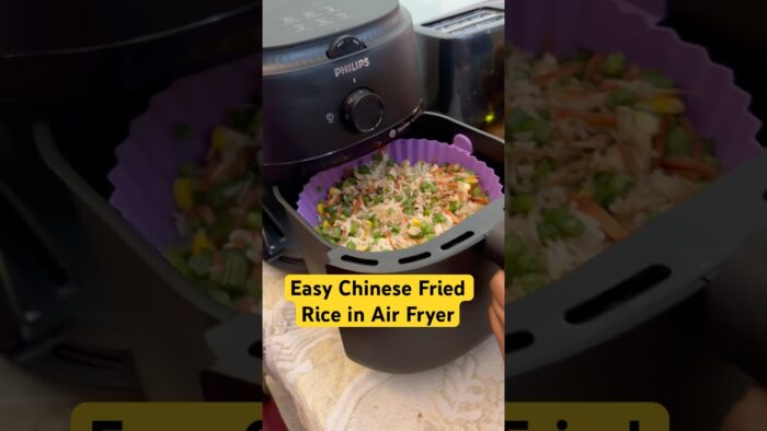 Easy Chinese Fried Rice in Air Fryer #shorts