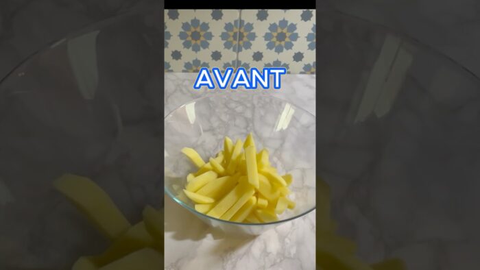 Frites Airfryer AVANT/APRÈS 🍟 25 min pour un résultat ULTRA croustillant #airfryer #recipe #shorts