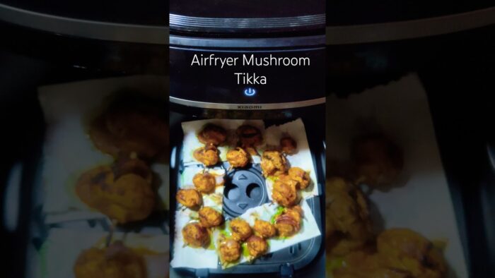 How to make Crispy Mushroom Tikka – Air Fryer Magic 🍄 #Shorts
