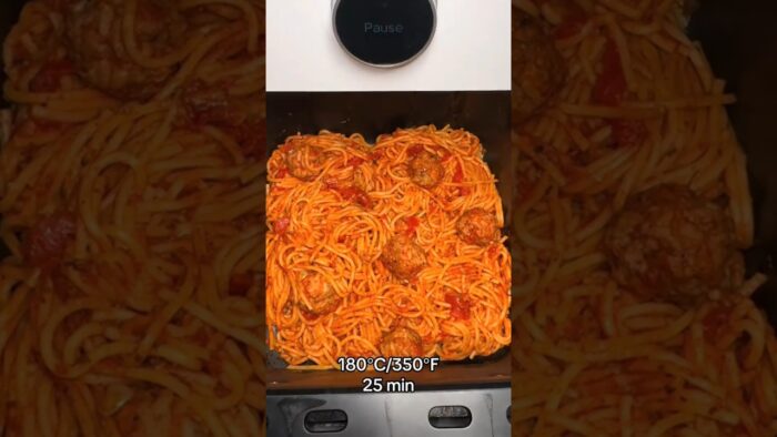 Is This The EASIEST Air Fryer Spaghetti & Meatballs Recipe EVER
